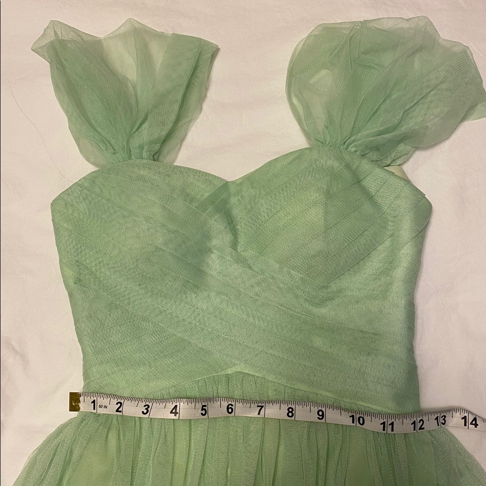 Mint green tulle gown/ bridesmaid's / prom dress - Picture 5 of 5